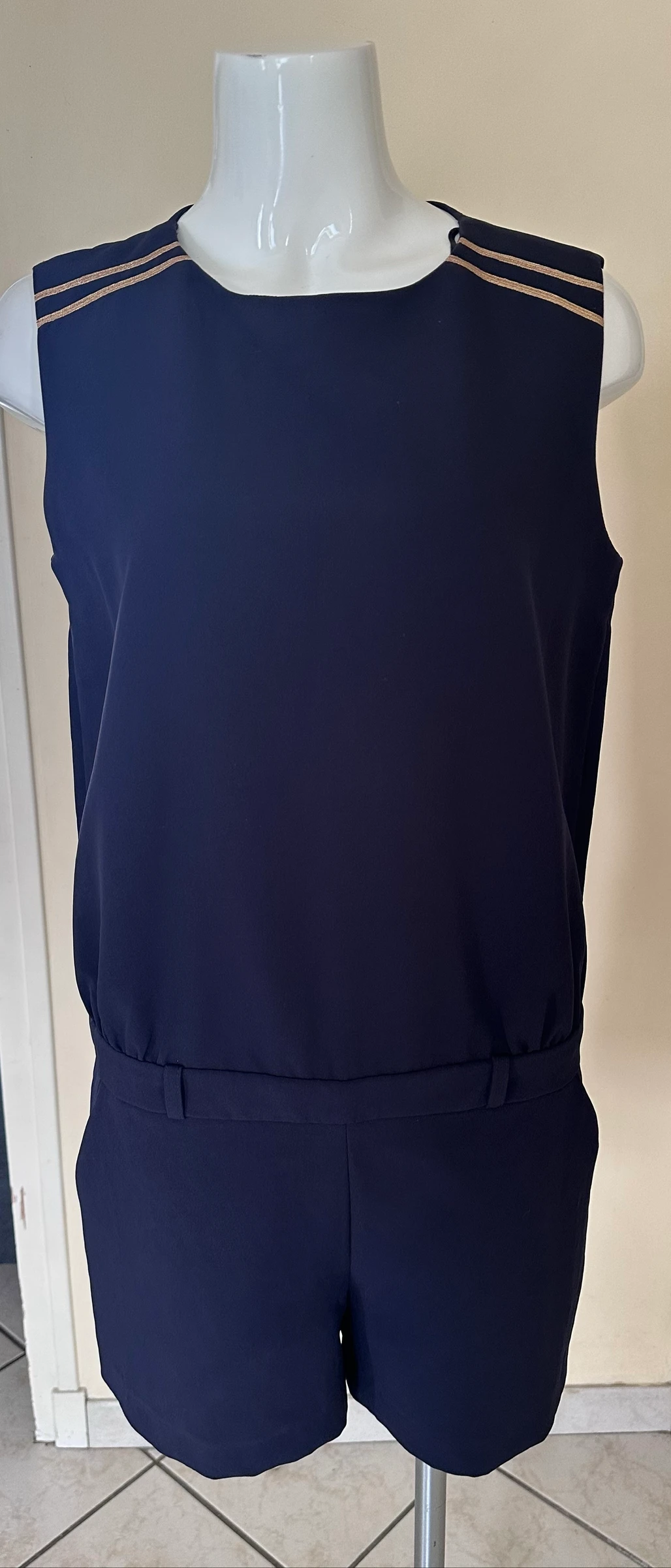 Élégante Combinaison-Short Azul Marinho Etam – Tamanho 40 – Estado Impecável – photo 10
